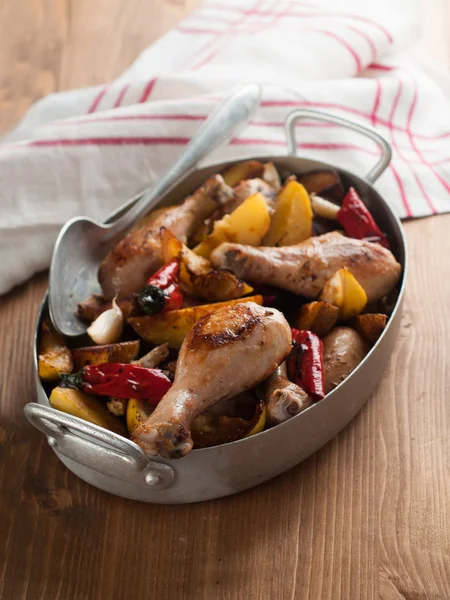 Oven-baked chicken legs — Stock Photo, Image