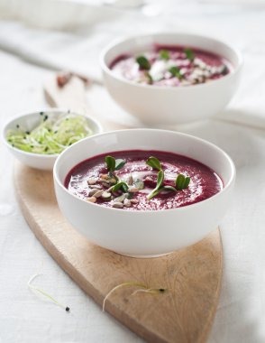 Sebze kremalı çorba.