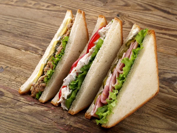 Sándwiches de club — Foto de Stock