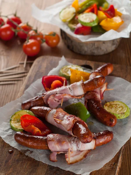 Salsiccia alla griglia — Foto Stock