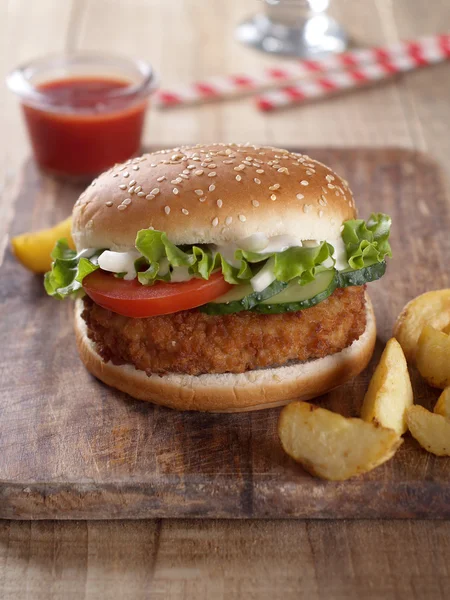 Frischer Burger — Stockfoto