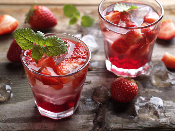 Summer strawberry drink