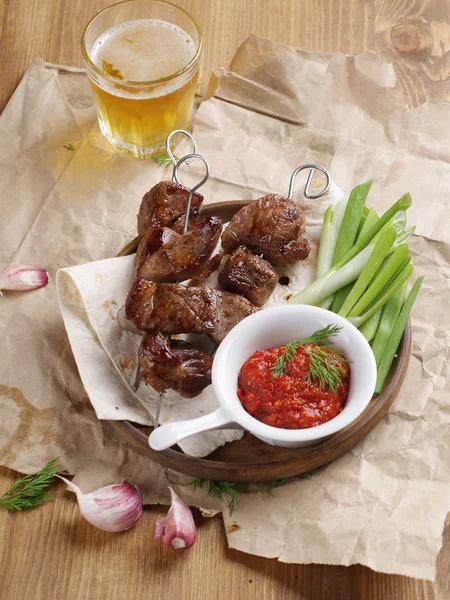 Grilled meat (kebab) — Stock Photo, Image