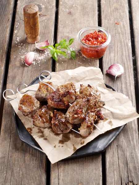 Grilled meat (kebab) — Stock Photo, Image