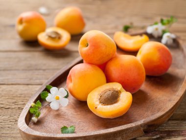 Fresh apricots  clipart