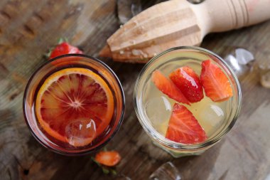 farklı taze kokteyl 