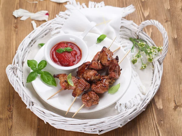 Grilled meat (kebab) — Stock Photo, Image