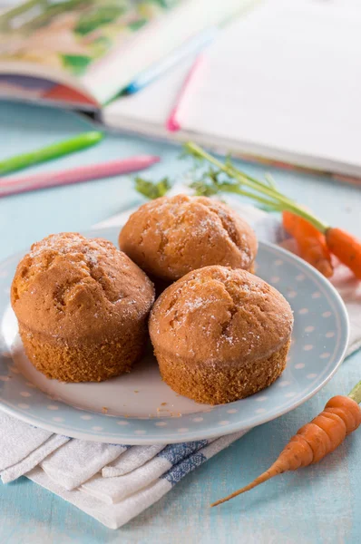 Muffin alla carota — Foto Stock