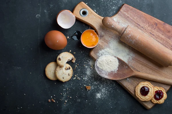 Teigzutaten backen — Stockfoto