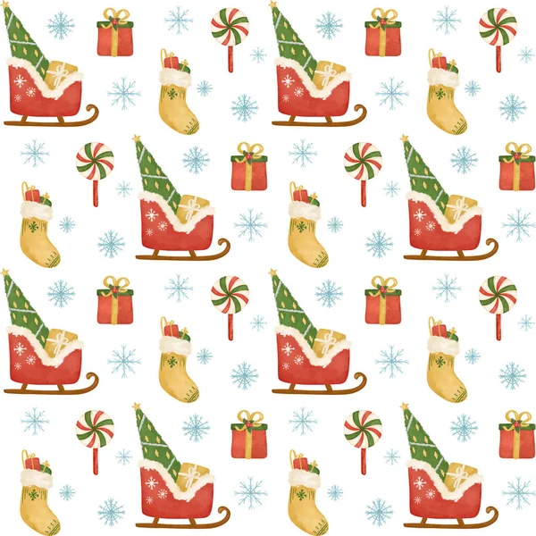 크리스마스 디지털 새해의 솔기없는 크리스마스 디자인 손으로 포장지 — 스톡 사진