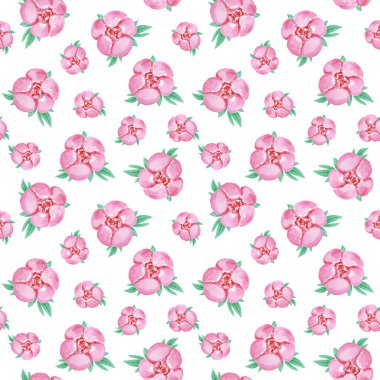 Şakayıksız desen, suluboya şakayık yinelenen arka plan, çiçek açan kağıt, defter, şakayık desenli tasarım