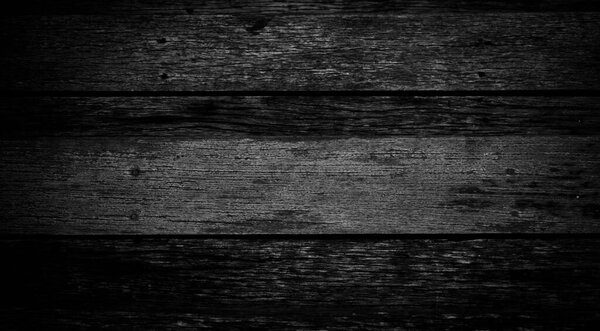 Black realistic texture wood planks with structure