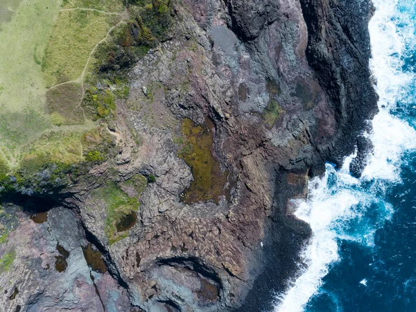 Vista Aérea Das Rochas Kaleula Head Kiama Costa Sul Nova — Fotografia de Stock