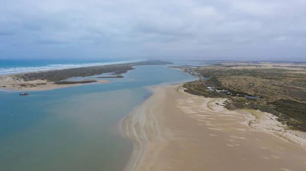 Vue Aérienne Coorong Embouchure Fleuve Murray Australie Méridionale Régionale Australie — Photo
