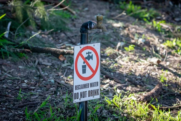 Warnschild Für Trinkwasser Regionalen Australien — Stockfoto