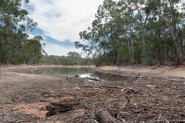 Een Droogte Getroffen Waterreservoir Regionaal Australië — Stockfoto