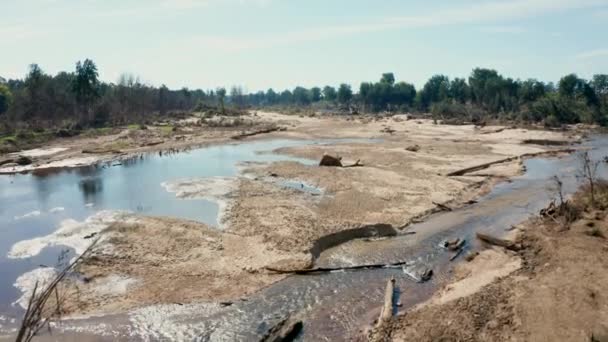 Imágenes Aéreas Aviones Tripulados Del Río Hawkesbury Después Graves Inundaciones — Vídeo de stock