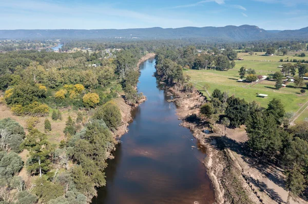 Drone Aerial Photograph Grose River Severe Flooding Yarramundi Reserve Hawkesbury — Stock Photo, Image