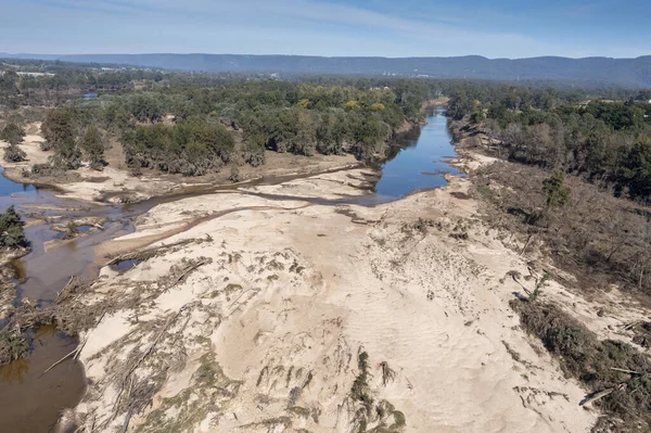 Drone Flygfoto Grose River Efter Allvarliga Översvämningar Yarramundi Reserve Hawkesbury — Stockfoto