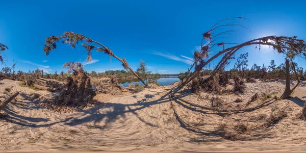 オーストラリアのニューサウスウェールズ州地域の大規模な家畜センターの球面パノラマ写真 — ストック写真