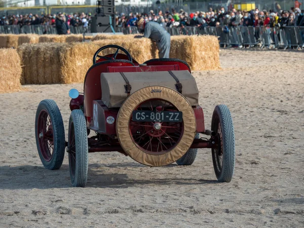 Ouistreham França Setembro 2020 Modelo Carro Old Ford Praia Normandia — Fotografia de Stock