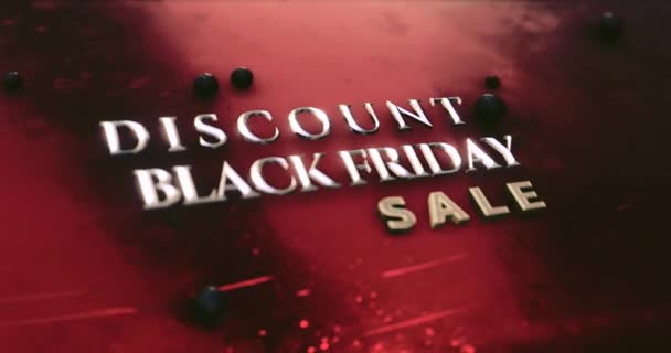 Чорна Ятниця Анімації Продаж Знижки Text Black Friday Banner Video — стокове відео