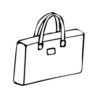 El çizimi kapalı çanta. Kariyer tanıtımı konsepti