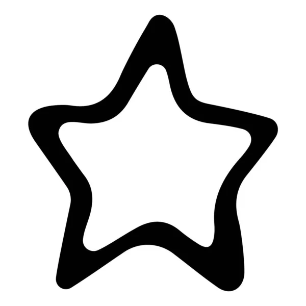 Egyelemű Csillag Kézzel Rajzolt Vektor Illusztráció — Stock Vector