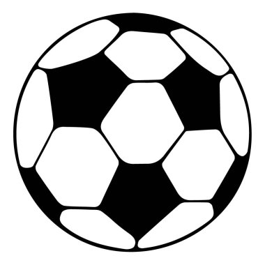 Futbol topu elle çizilmiş vektör. Spor konsepti.