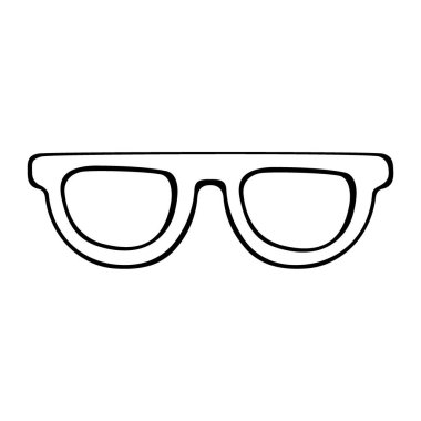 Gözlükler el çizimi vektör illüstrasyonu
