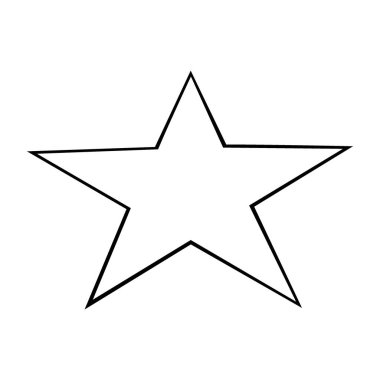 Beyaz arkaplanda izole edilmiş bir yıldız eli çizimi.