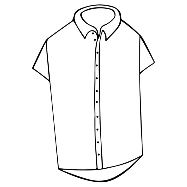 Ручной Эскиз Рубашки — стоковый вектор