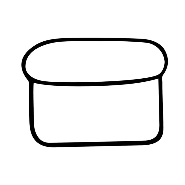 Хліб Ручної Роботи Намальований Ескіз Ізольований Білому Тлі — стоковий вектор