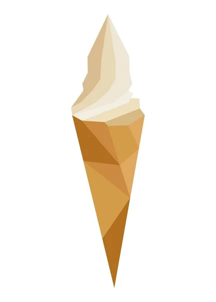 Geometrik dondurma külahı vektör çizimi