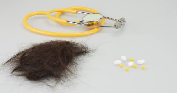 Aumento da medicina e perda de cabelo lapso de tempo — Vídeo de Stock