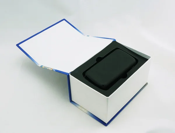 Package box for mobile phone — Stock Photo, Image