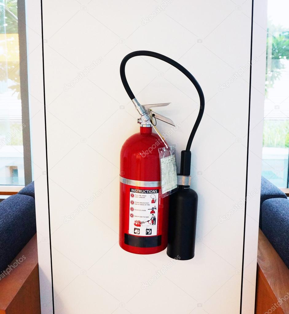 Fire extinguisher hang on wall