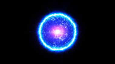 Sihir, alev parçacıkları pleksus dalgası soyut arkaplanı ile enerjiyi parçalıyor. Uzayda siyah arkaplanda fütürist ışıltı.