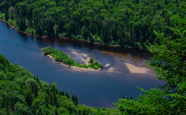 Vue Imprenable Depuis Une Colline Verdoyante Dans Parc National Jacques — Photo