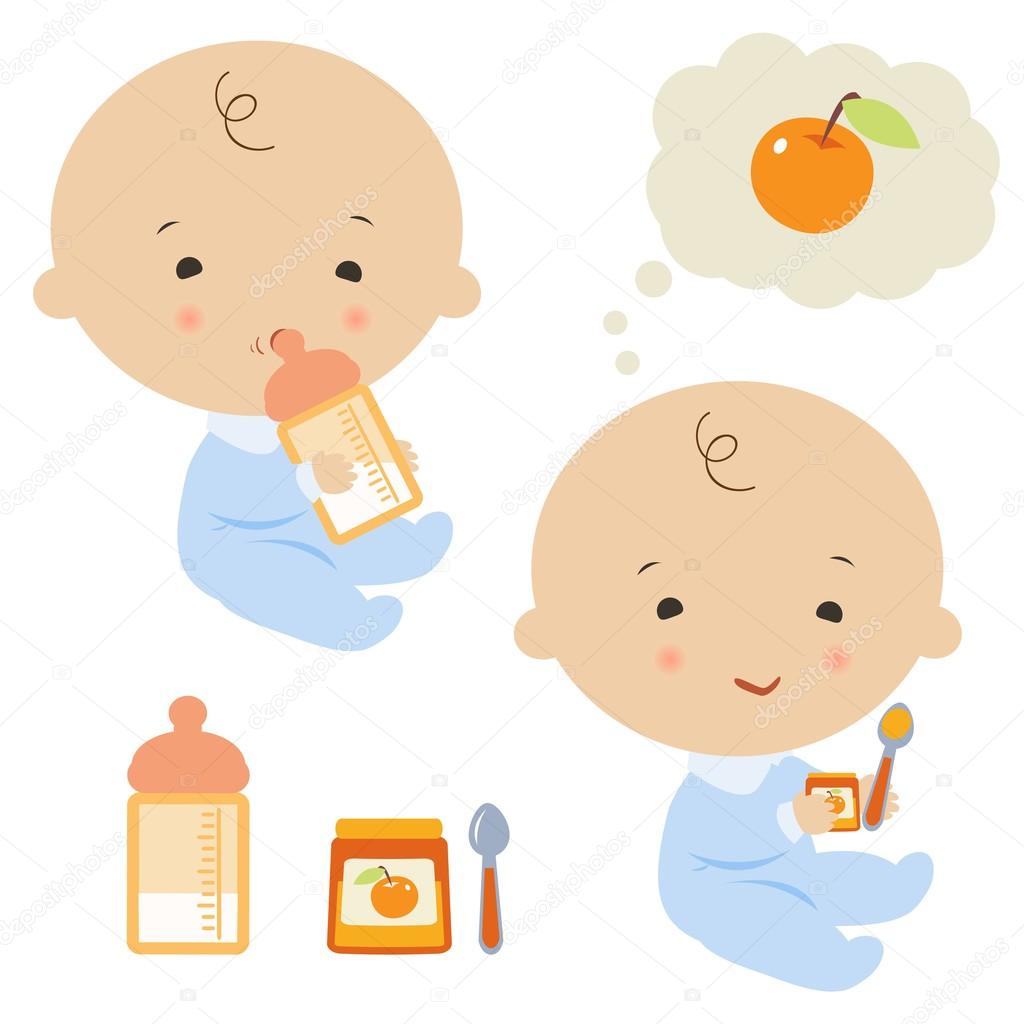 Bebe Tomando Leche Vectores Graficos Imagenes Vectoriales Depositphotos