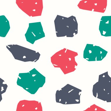 Terrazzo döşeme vektörü kusursuz desen. Klasik Venedik terrazzo tarzı taş, granit, kuvars..