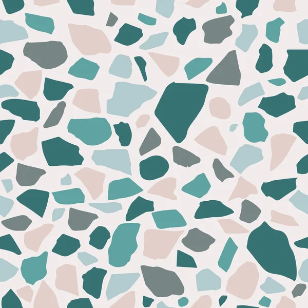 Terrazzo döşeme vektörü kusursuz desen. Klasik Venedik terrazzo tarzı taş, granit, kuvars..