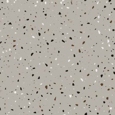 Terrazzo döşeme vektörü kusursuz desen. Klasik Venedik terrazzo tarzı taş, granit, kuvars..