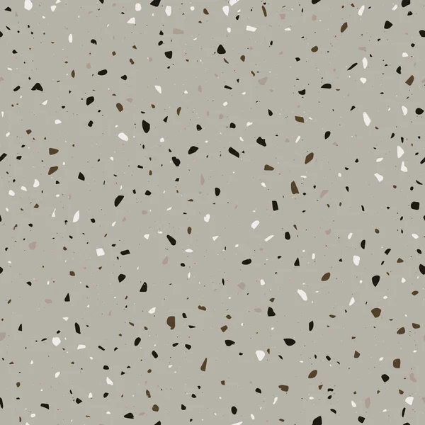 Terrazzo地板矢量无缝模式 花岗岩 石英砂地面的经典威尼斯梯形风格 — 图库矢量图片