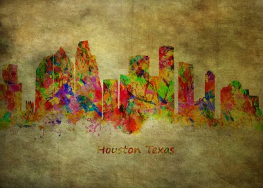 Houston Teksas silueti