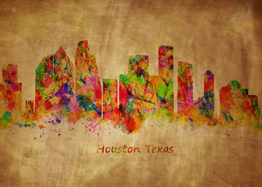 Houston Teksas silueti
