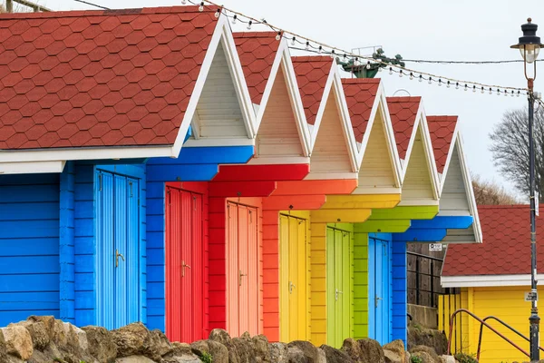 Colour Beach huts — Stock Photo, Image