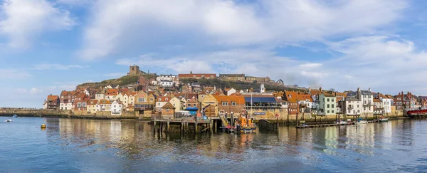 Una Vista Panoramica Whitby Seaside Town Nel North Yorkshire — Foto Stock