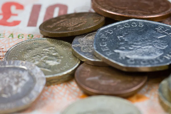 One pound coins — Stock Photo, Image