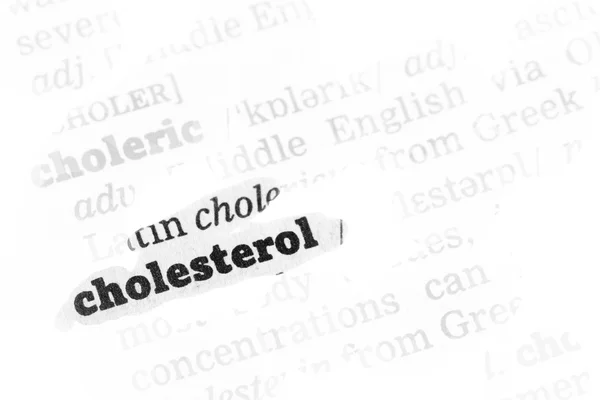 Cholesterol  Dictionary Definition — Stock Photo, Image